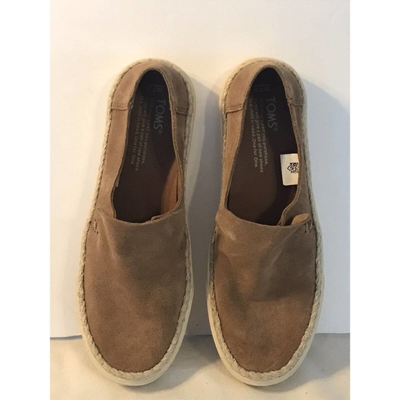 Toms Tan Suede Slip-On Loafers - Picture 10 of 11